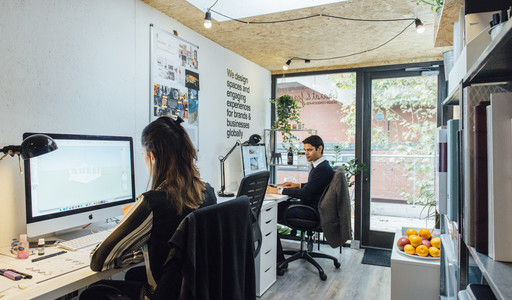 Image of workspace which modified by using shipping container.